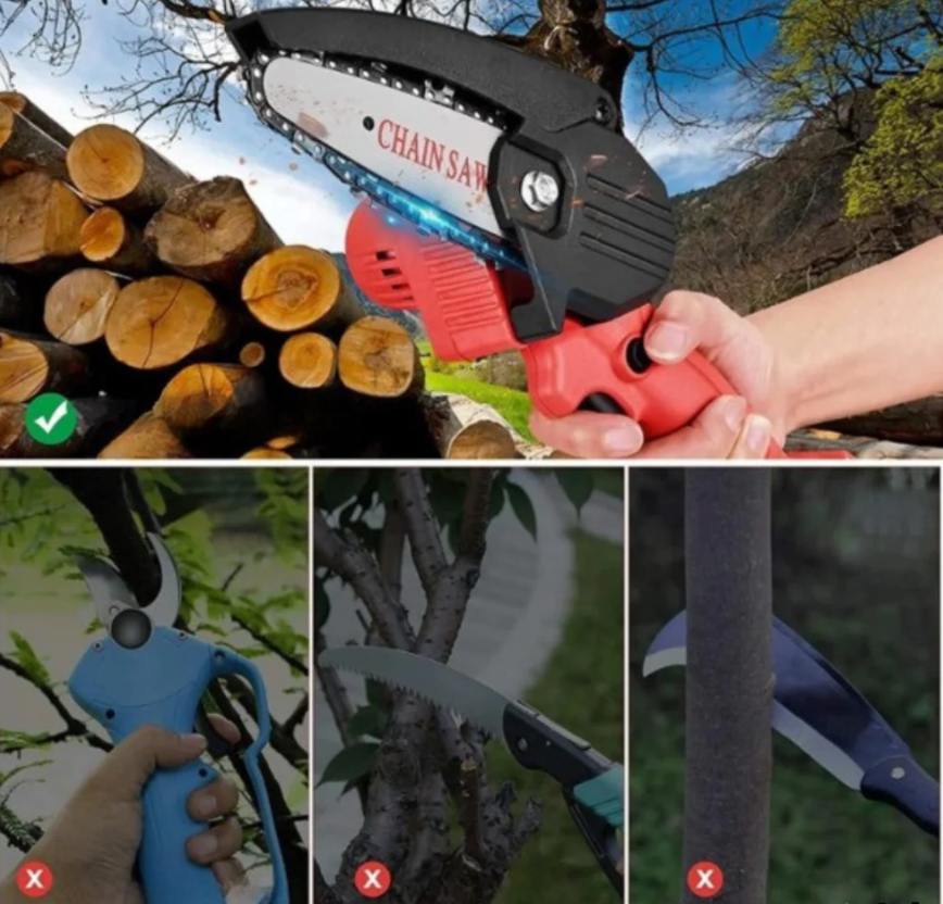 Motosierra Eléctrica Mano 48V Recargable