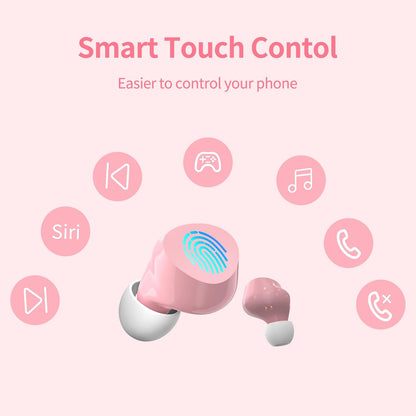 Auriculares Inalámbricos Bluetooth Rosa – 36 Horas, Impermeables IPX5