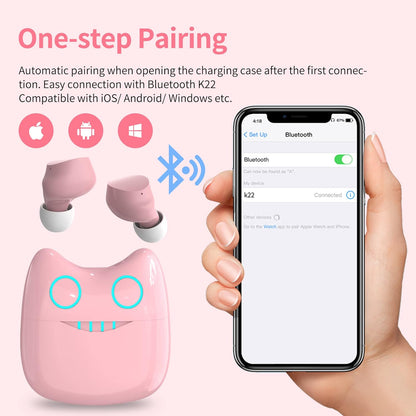 Auriculares Inalámbricos Bluetooth Rosa – 36 Horas, Impermeables IPX5