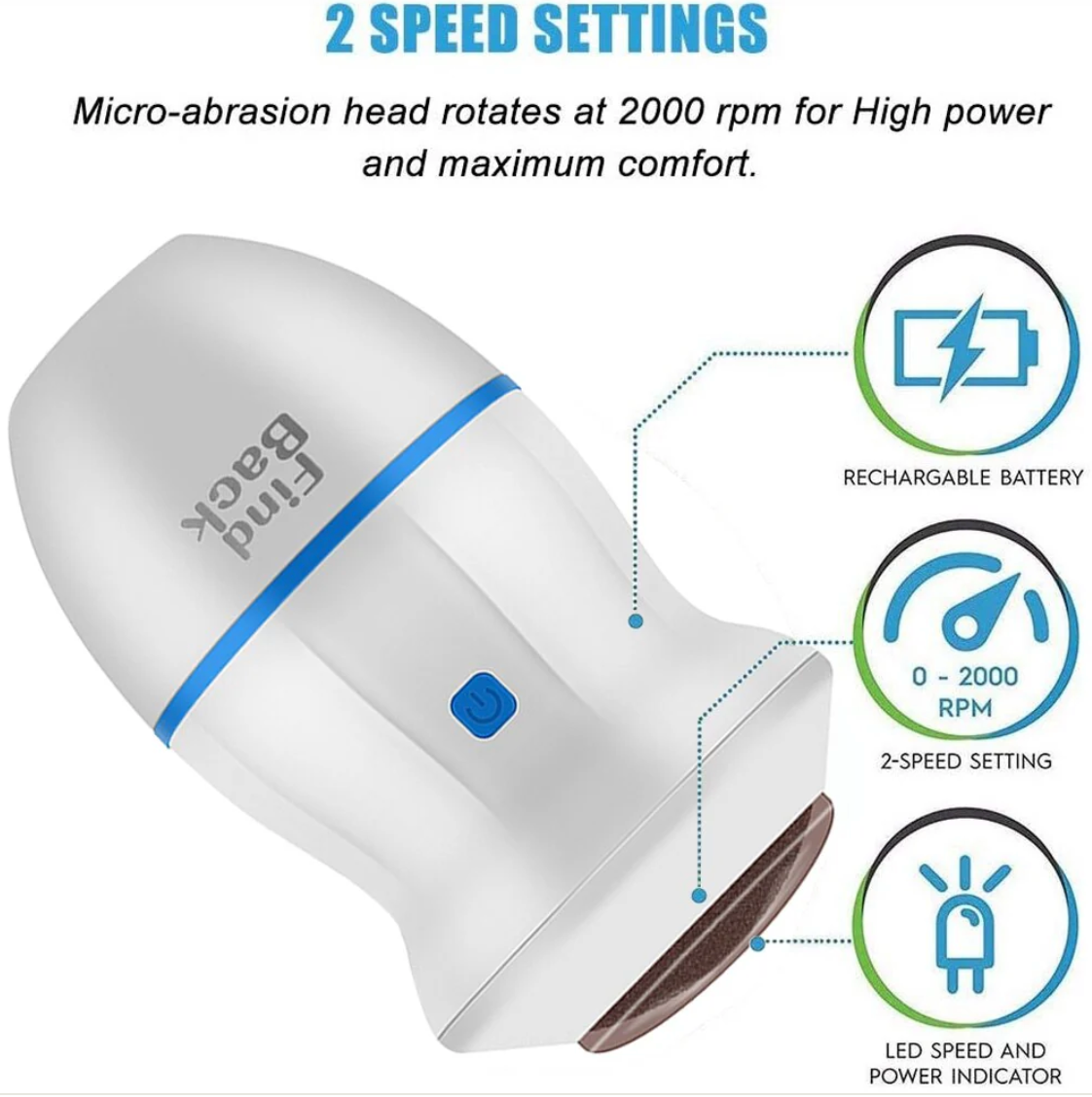 Removedor Eléctrico de Callos para Pies